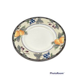 set of 2 mlkasa intaglio cac29 garden harvest bread dessert saucers plates 6.5"